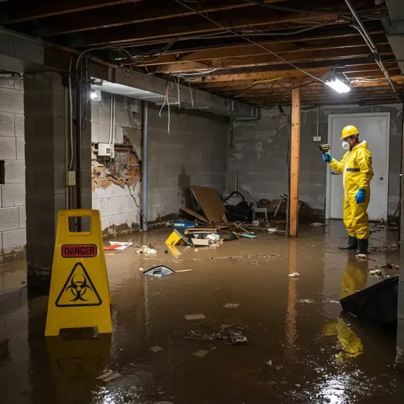 Flooded Basement Electrical Hazard in Pottawatomie County, OK Property